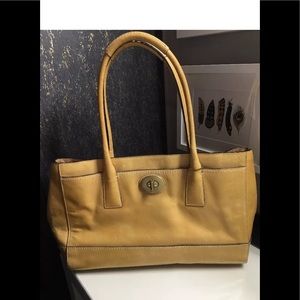 Vintage Leather Coach Tote